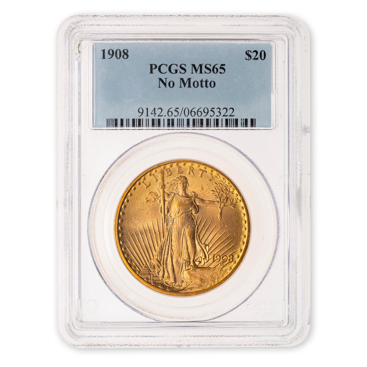 US 20 Dollars 1908 Double Eagle No Motto PCGS MS-65