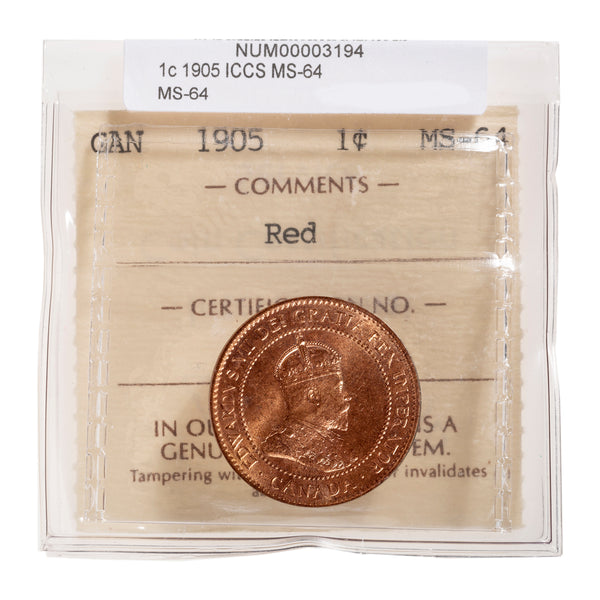 1 Cent 1905 ICCS MS-64