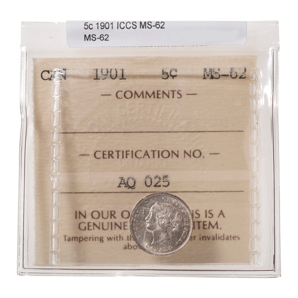 5 Cent 1901 ICCS MS-62
