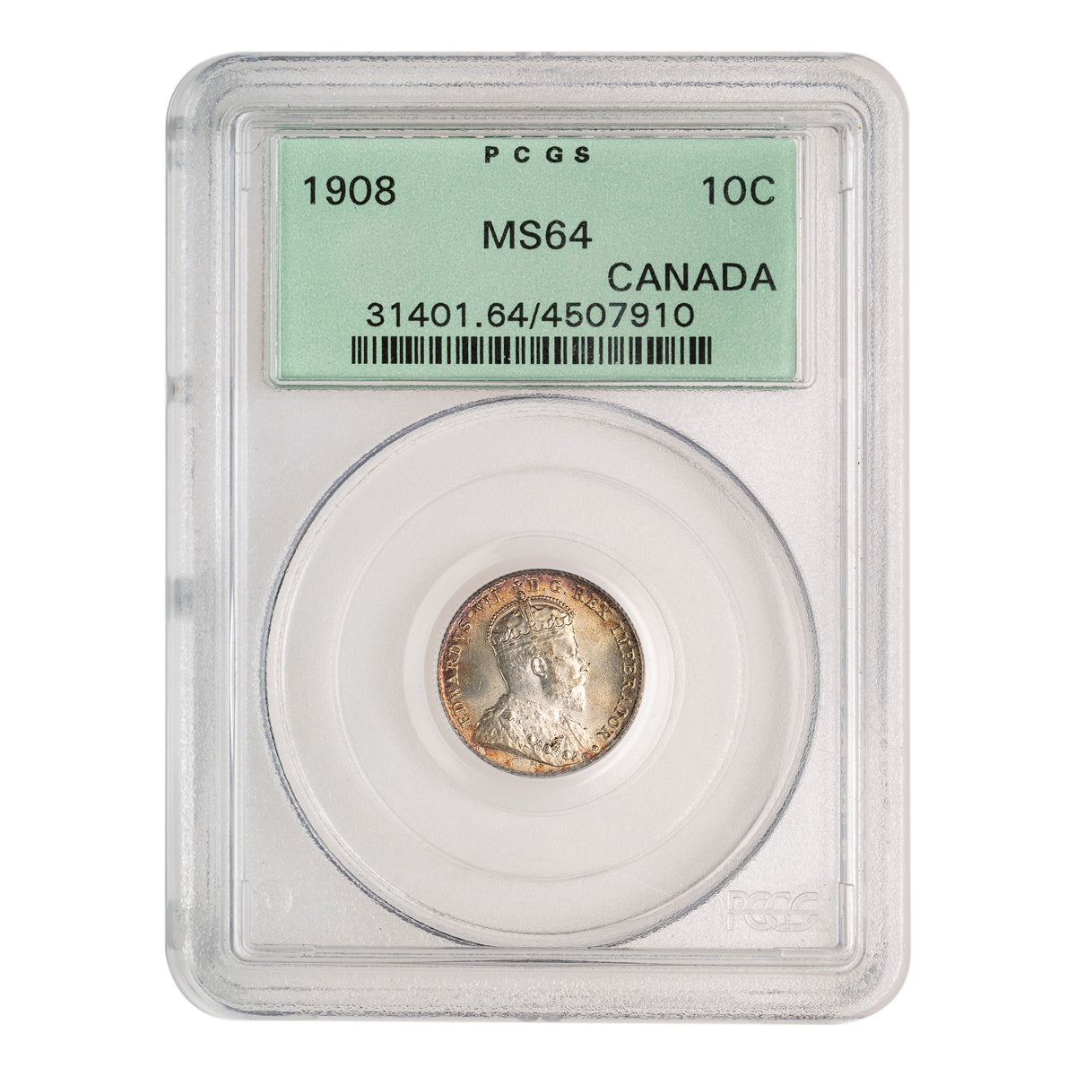 10 Cent 1908 PCGS MS-64