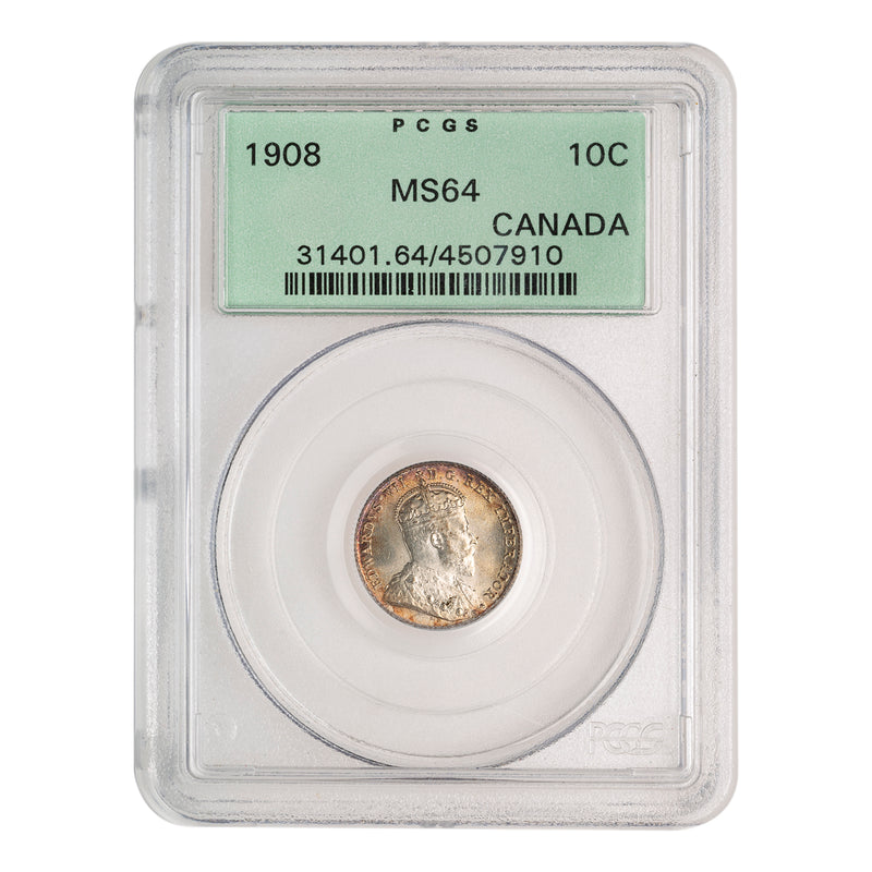 10 Cent 1908 PCGS MS-64
