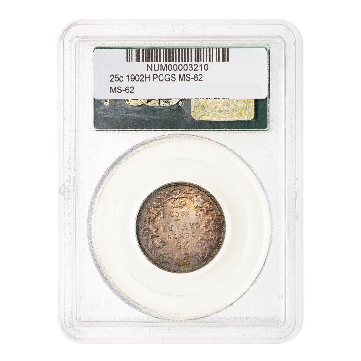 25 Cent 1902H PCGS MS-62