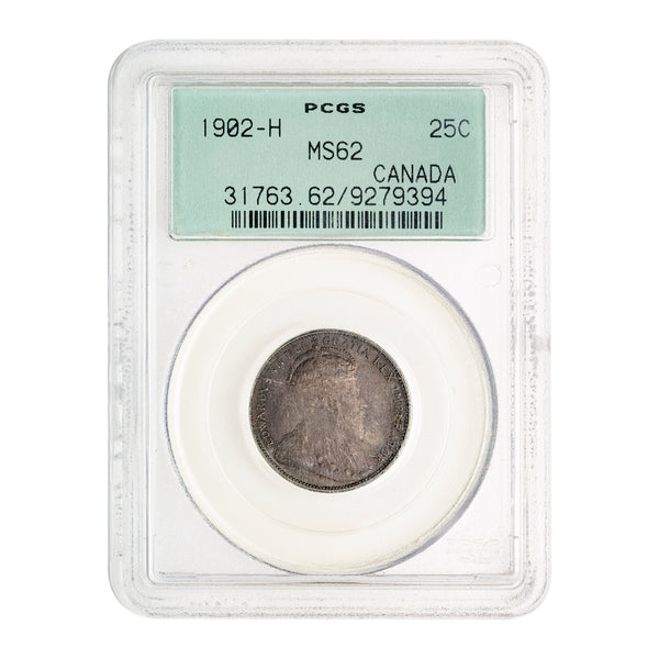 25 Cent 1902H PCGS MS-62