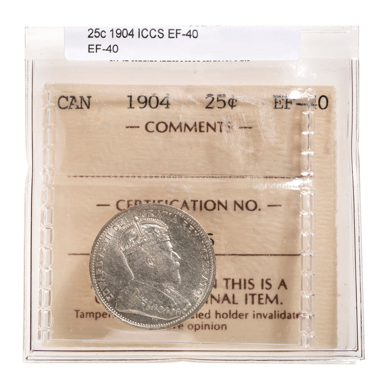 25 Cent 1904 ICCS EF-40