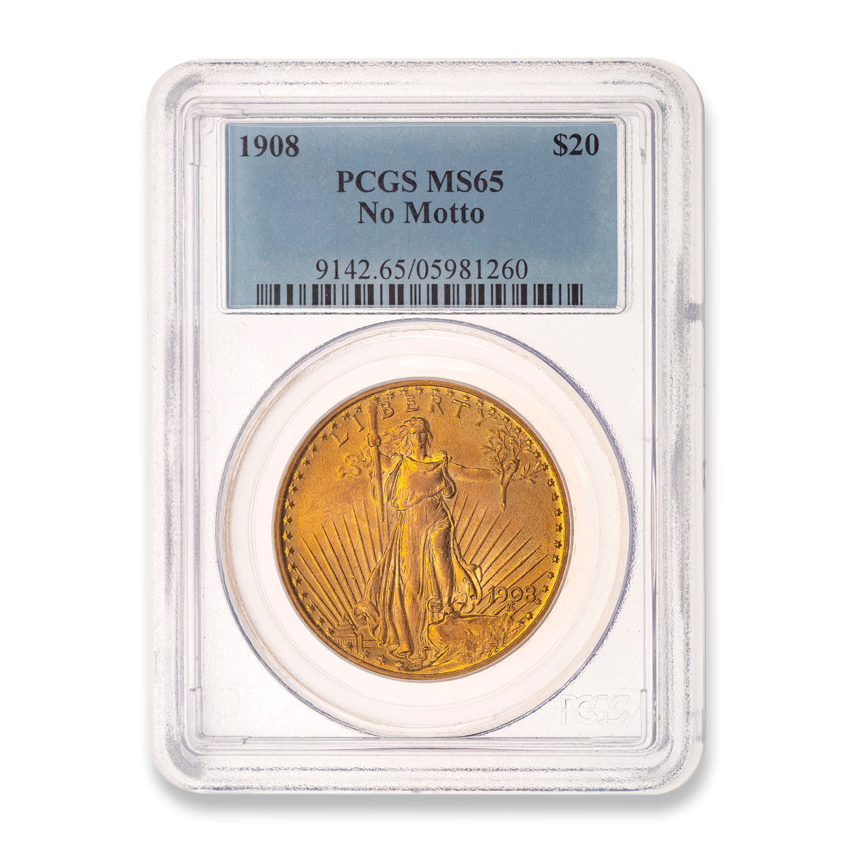 US 20 Dollars 1908 Double Eagle PCGS MS-65