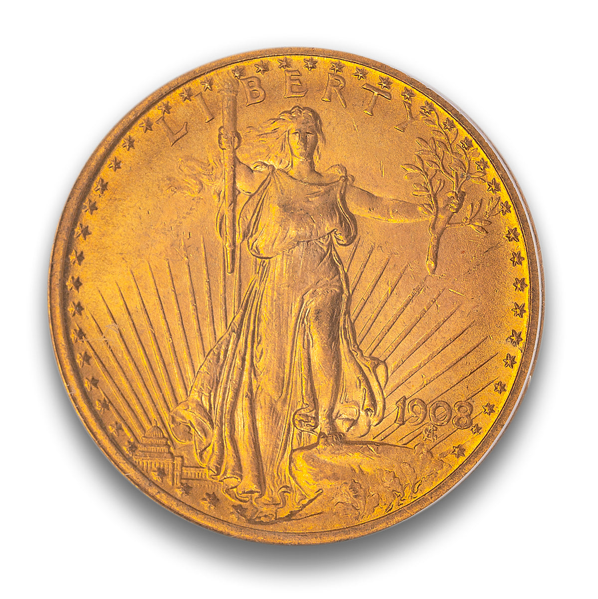 US 20 Dollars 1908 Double Eagle PCGS MS-65