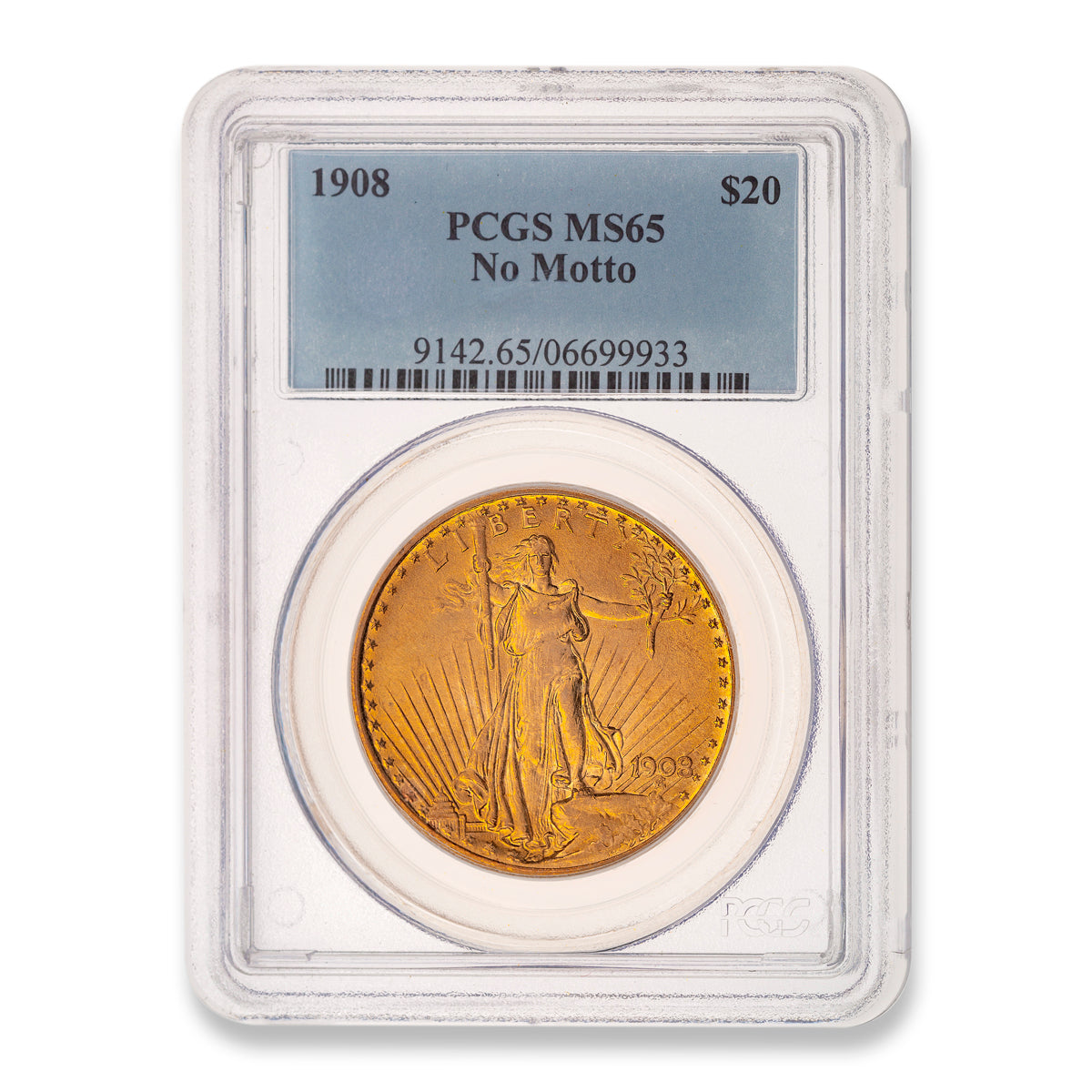 US 20 Dollars 1908 Double Eagle PCGS MS-65