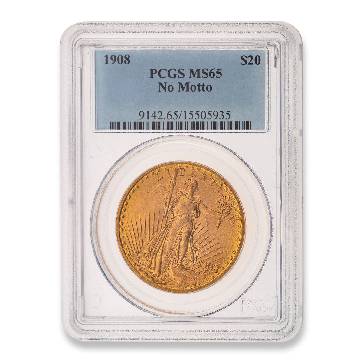 US 20 Dollars 1908 Double Eagle PCGS MS-65