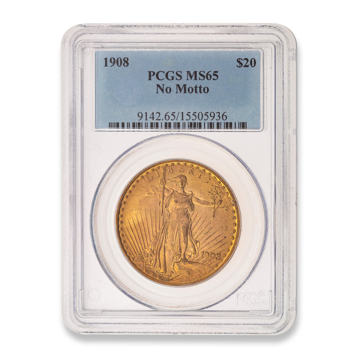 US 20 Dollars 1908 Double Eagle PCGS MS-65