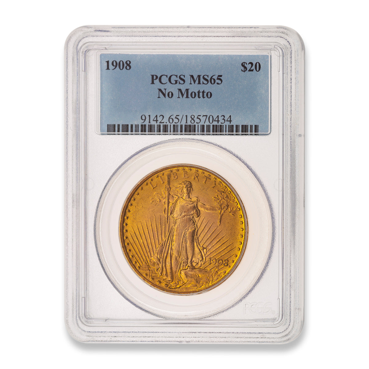 US 20 Dollars 1908 Double Eagle PCGS MS-65