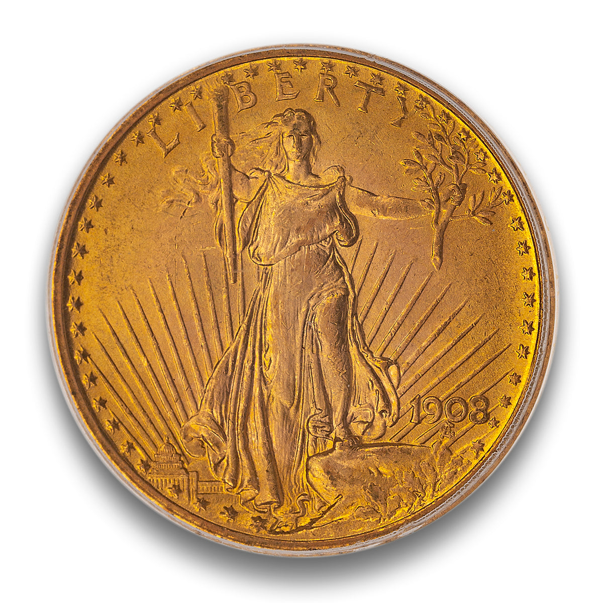 US 20 Dollars 1908 Double Eagle PCGS MS-65