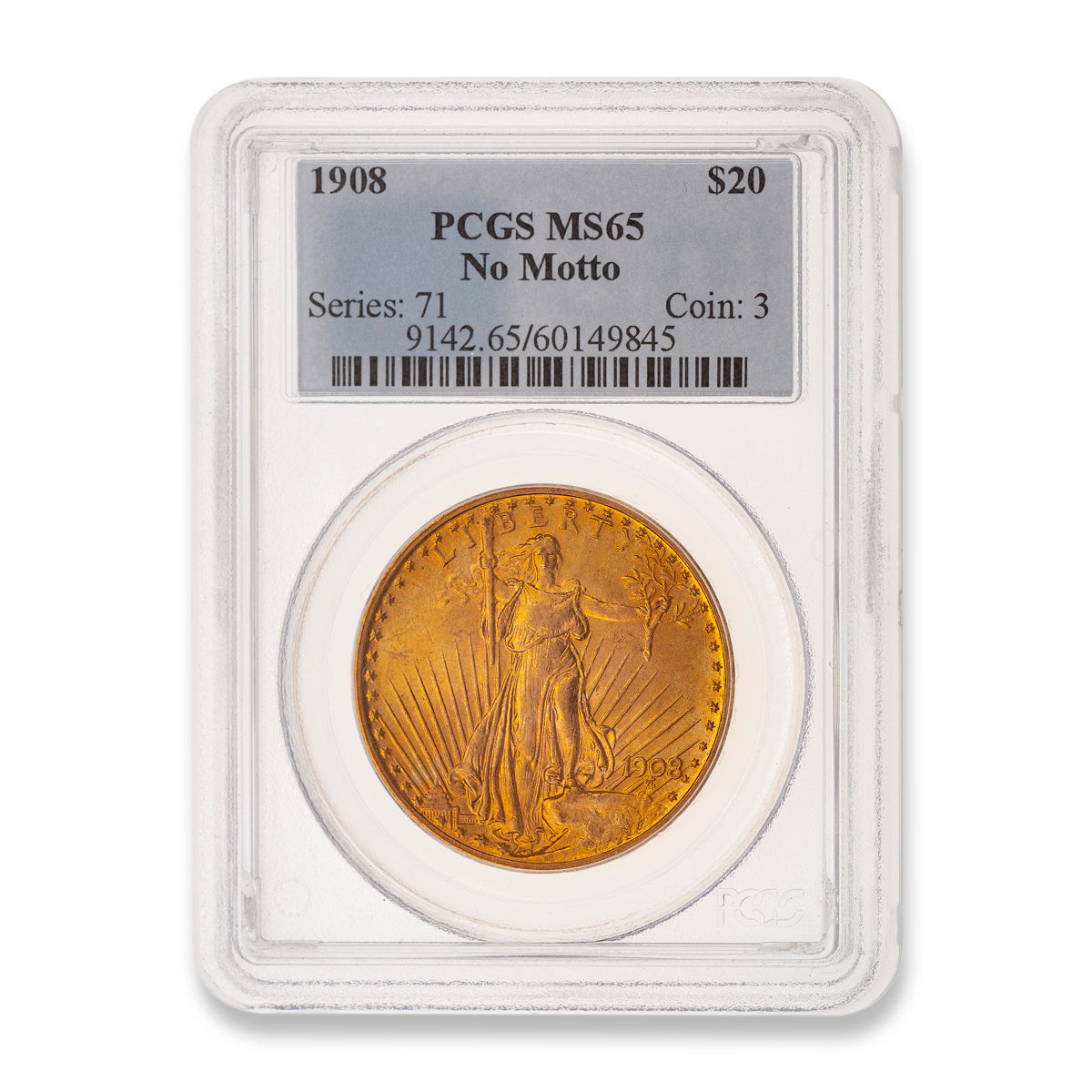 US 20 Dollars 1908 Double Eagle PCGS MS-65