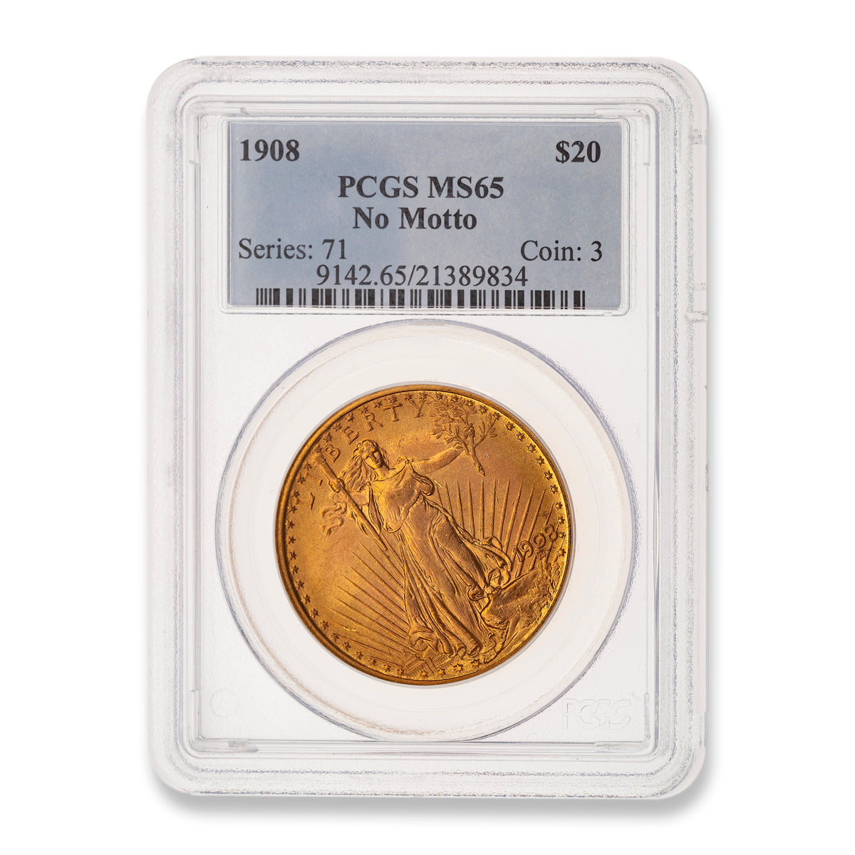 US 20 Dollars 1908 Double Eagle PCGS MS-65