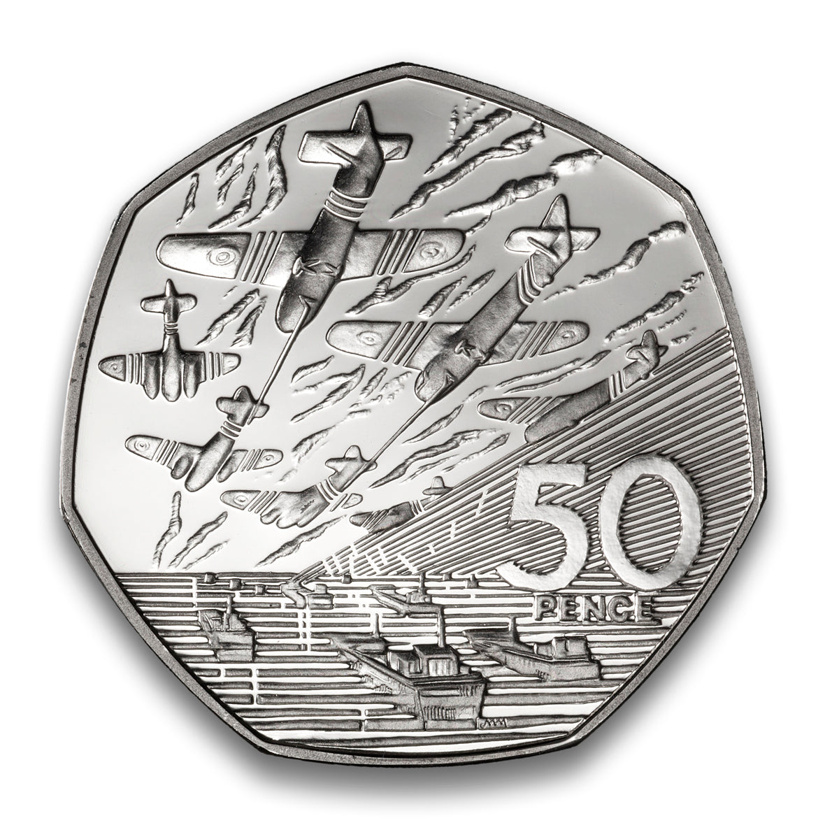 1944 50 Pence D-Day 50th Anniversary Uncirculated Coin