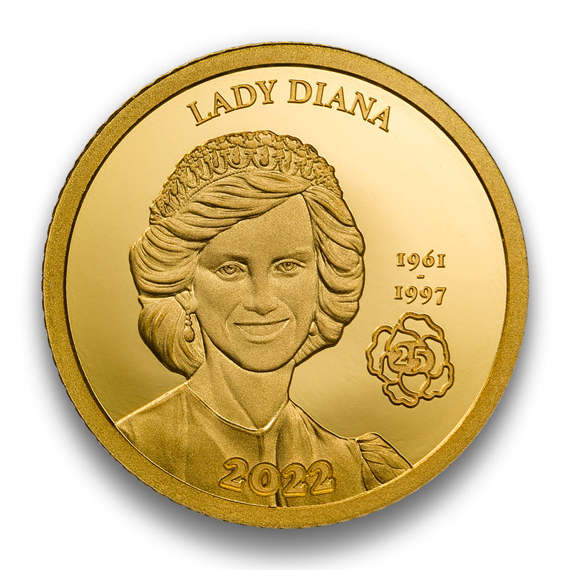 2022 100 Francs Lady Diana 25th Anniversary Commemorative - Fine Gold Coin