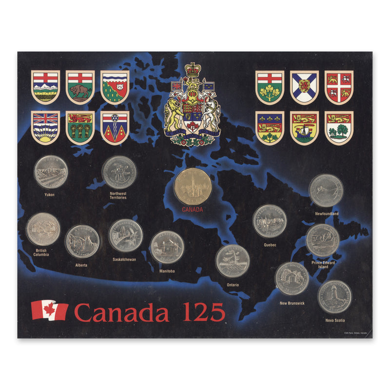 1992 Canada 125 Commemorative 25 Cent Set