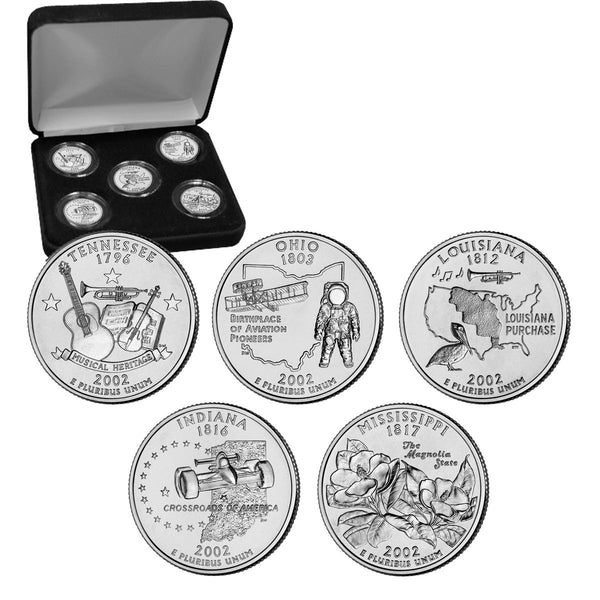 2002 US 25 Cent Platinum Edition State Quarter Collection