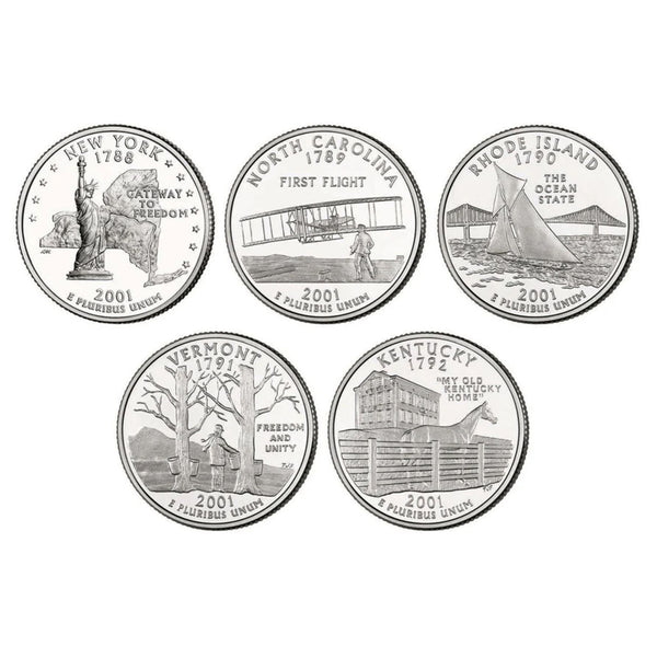2001 US 25 Cent Philadelphia Mint Edition State Quarter Collection