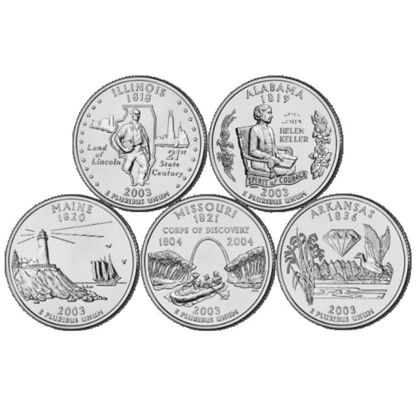 2003 US 25 Cent Philadelphia Mint Edition State Quarter Collection