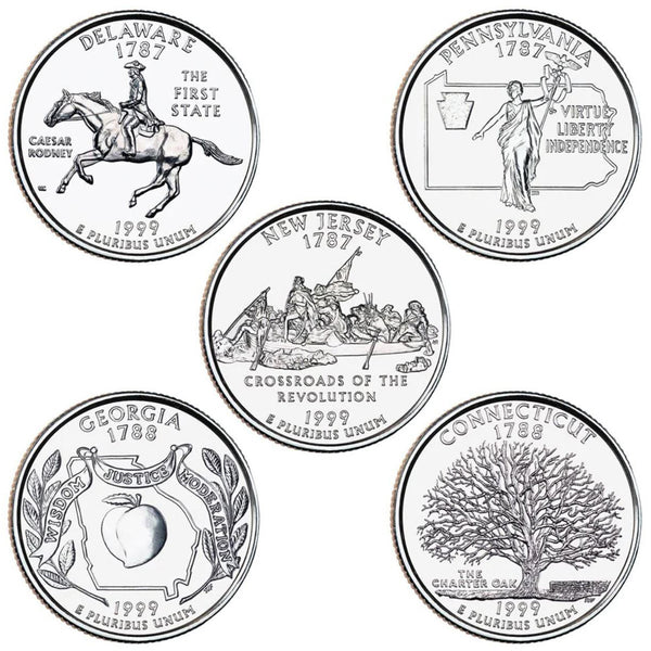 1999 US 25 Cent Denver Mint Edition State Quarter Collection