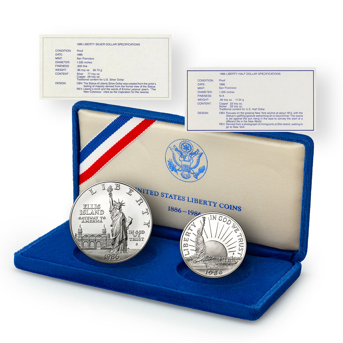 1986S US Liberty Silver Coin Set