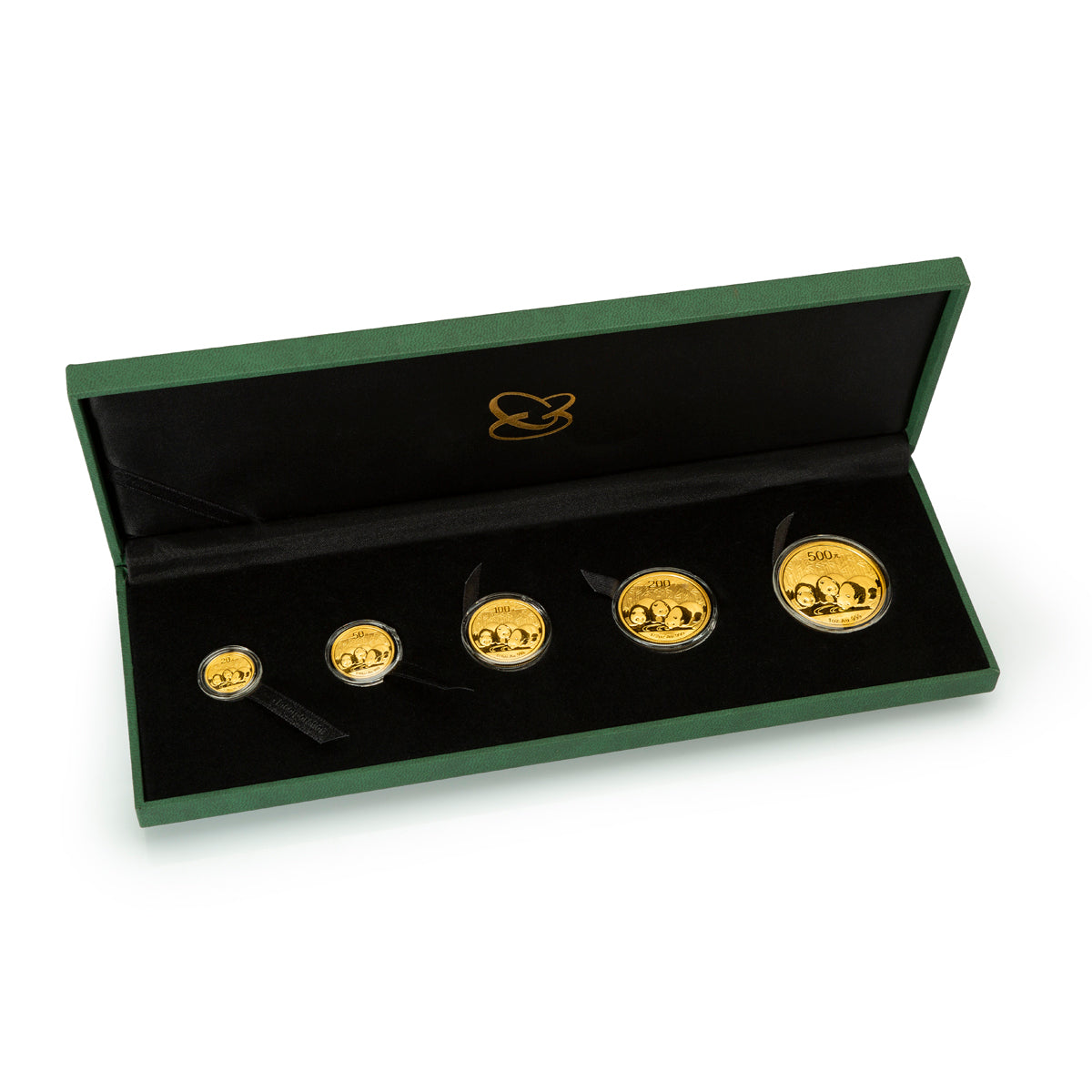 2013 Gold Panda 5 Coin Set