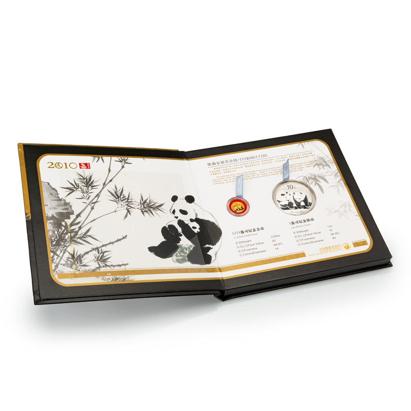 2010 $20 Chinese Panda Gold and Silver Coin Set
