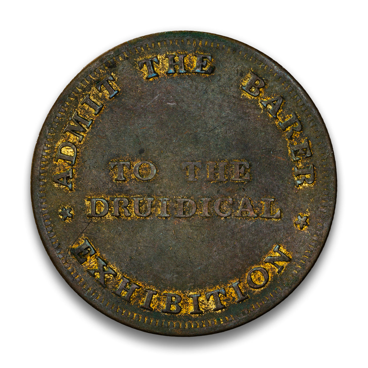 USA Circa. 1850 Druidical Exhibition - Admit 1 Token