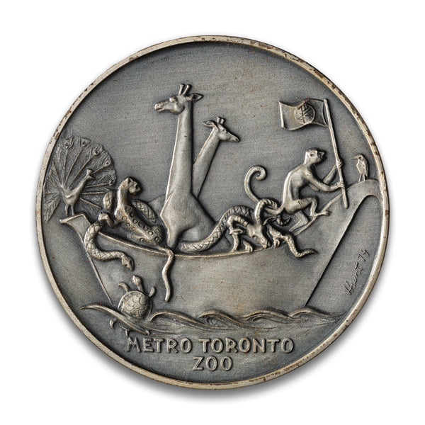 Toronto, ON 1974 Metro Toronto Zoo Medal by Dora de Pedery-Hunt