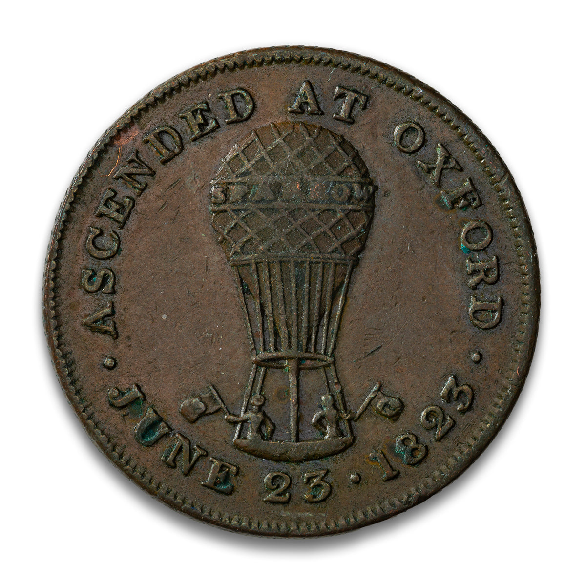 Great Britain 1823 Ascended at Oxford/Ironmonger Bishopsgate - 1 Farthing Token