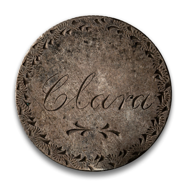 United States 1876 "Clara" Love Token - Silver Dime Uneven Flan