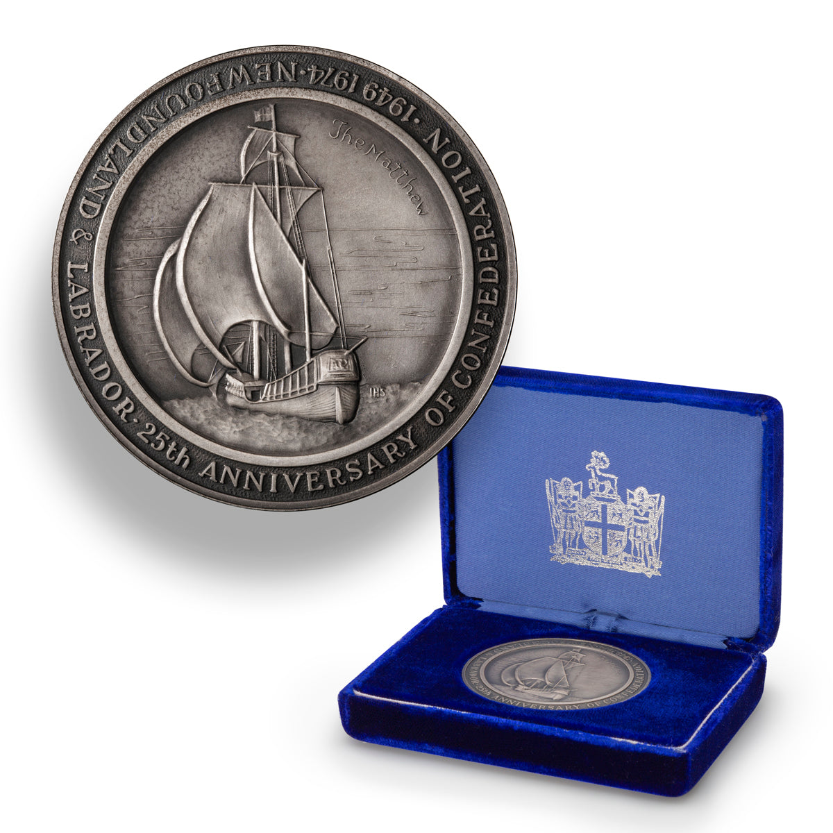 Newfoundland & Labrador 1949-1974 25th Anniversary of Confederation - Fine Silver Medal