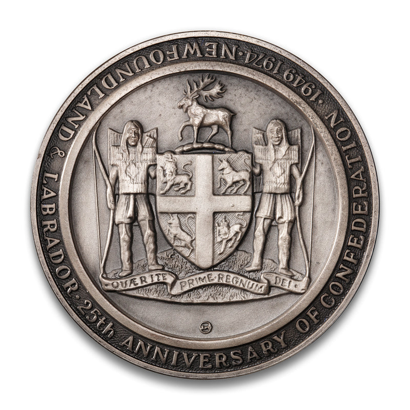 Newfoundland & Labrador 1949-1974 25th Anniversary of Confederation - Fine Silver Medal