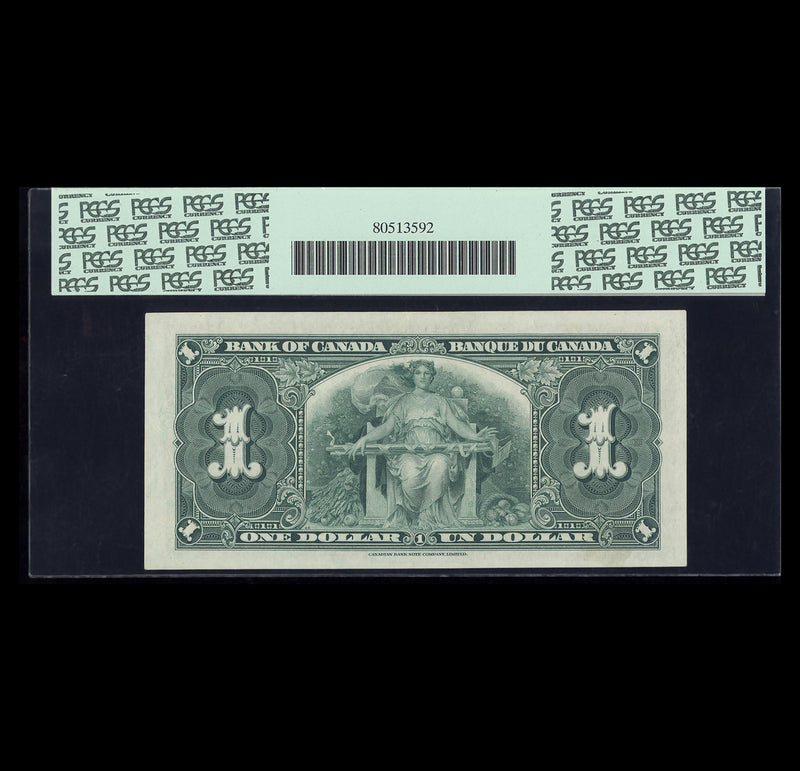 $1 1937 Gordon-Towers Bank of Canada Prefix G/M AU-53