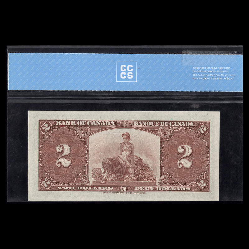 $2 1937 Gordon-Towers Bank of Canada Prefix L/B CUNC-64