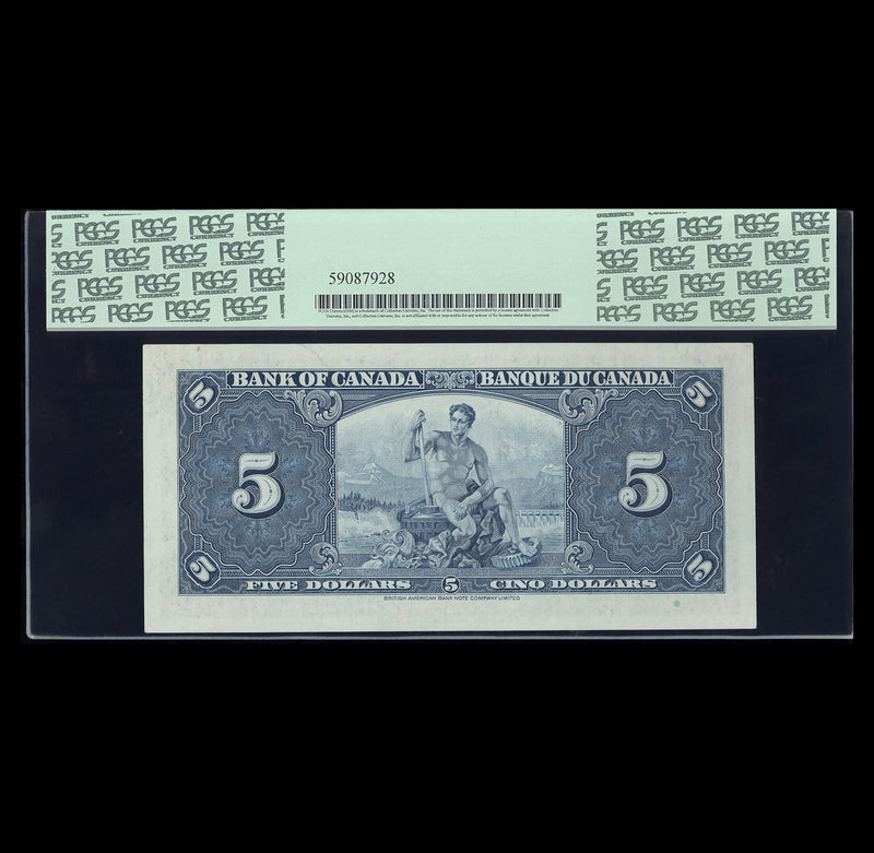 $5 1937 Gordon-Towers Bank of Canada Prefix R/C CUNC-63