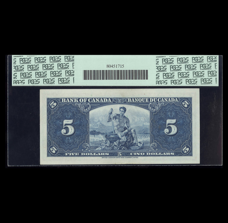 $5 1937 Coyne-Towers Bank of Canada Prefix Z/C AU-55