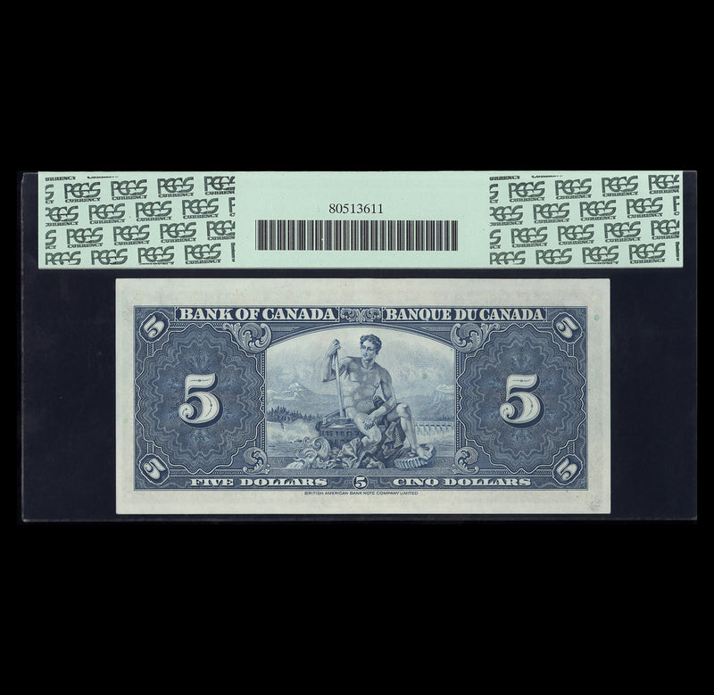 $5 1937 Coyne-Towers Bank of Canada Prefix B/S AU-53