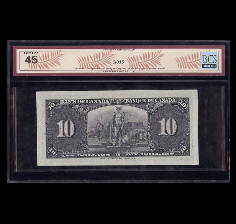 $10 1937 Gordon-Towers Bank of Canada Prefix C/D EF-45
