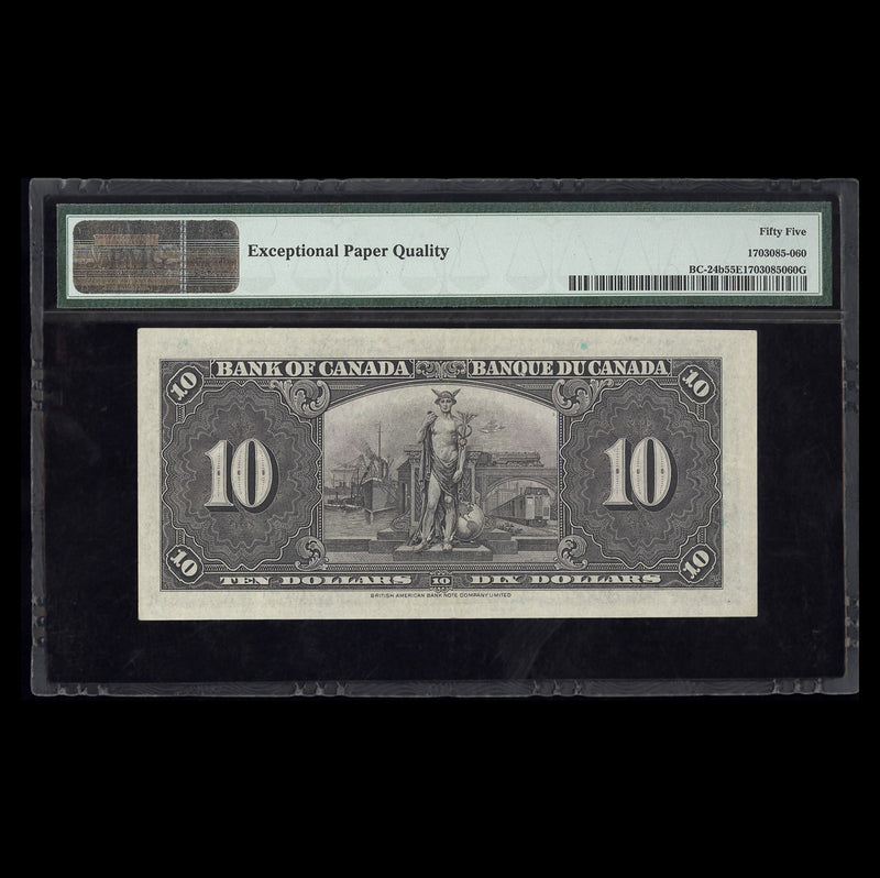 $10 1937 Gordon-Towers Bank of Canada Prefix J/D AU-55