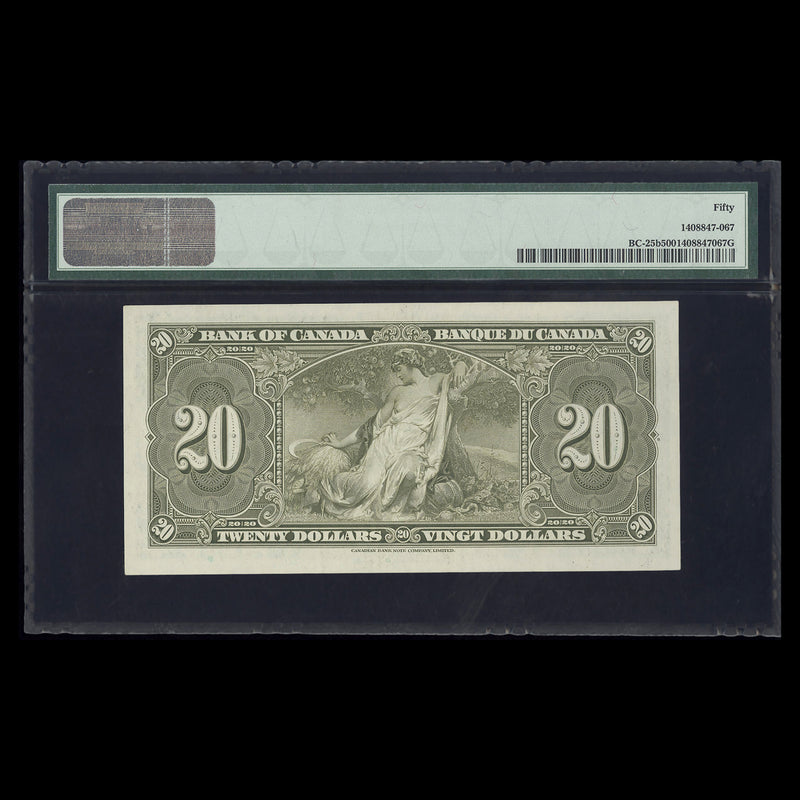 $20 1937 Gordon-Towers Bank of Canada Prefix E/E AU-50