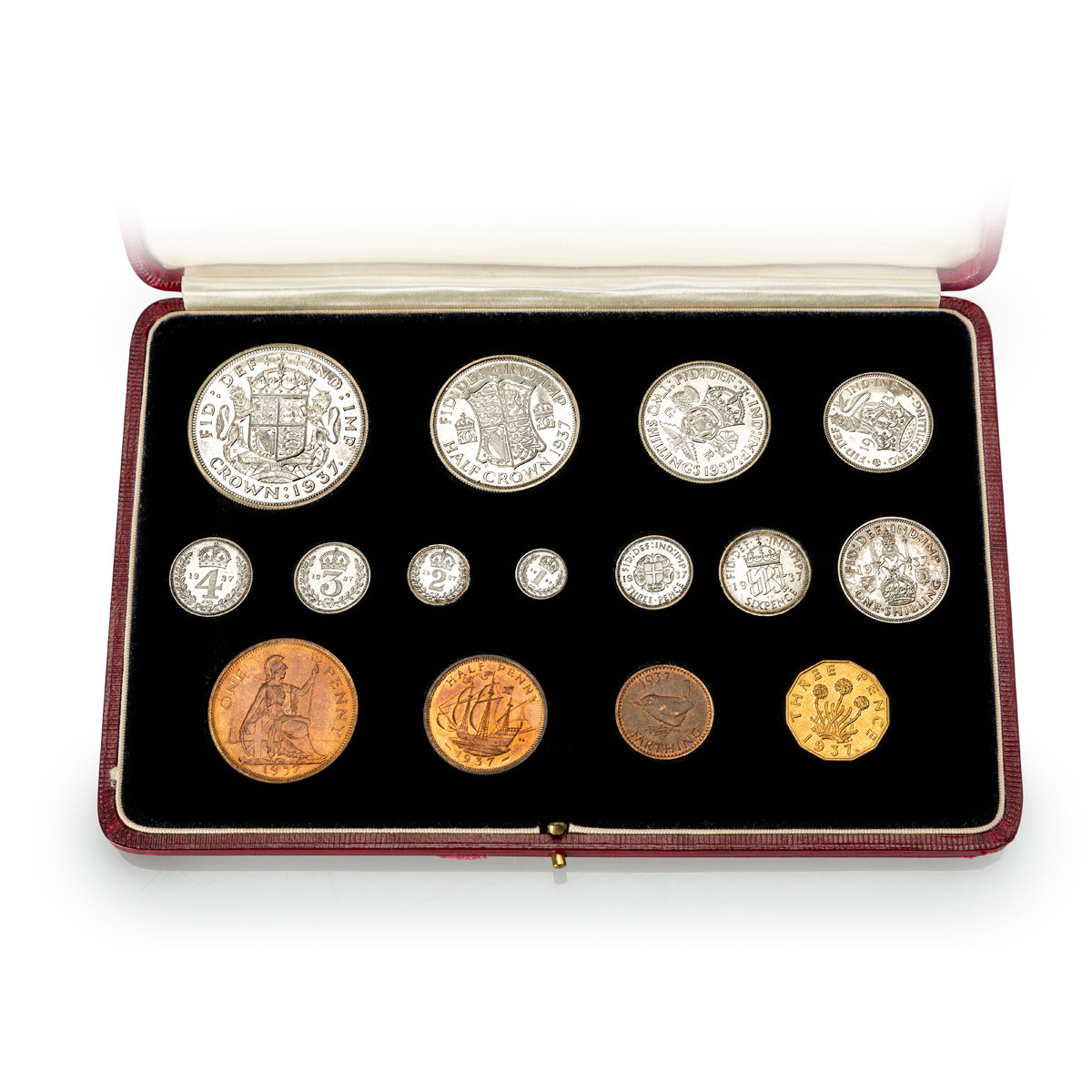 1937 King George VI 15 Coin Coronation Specimen Set