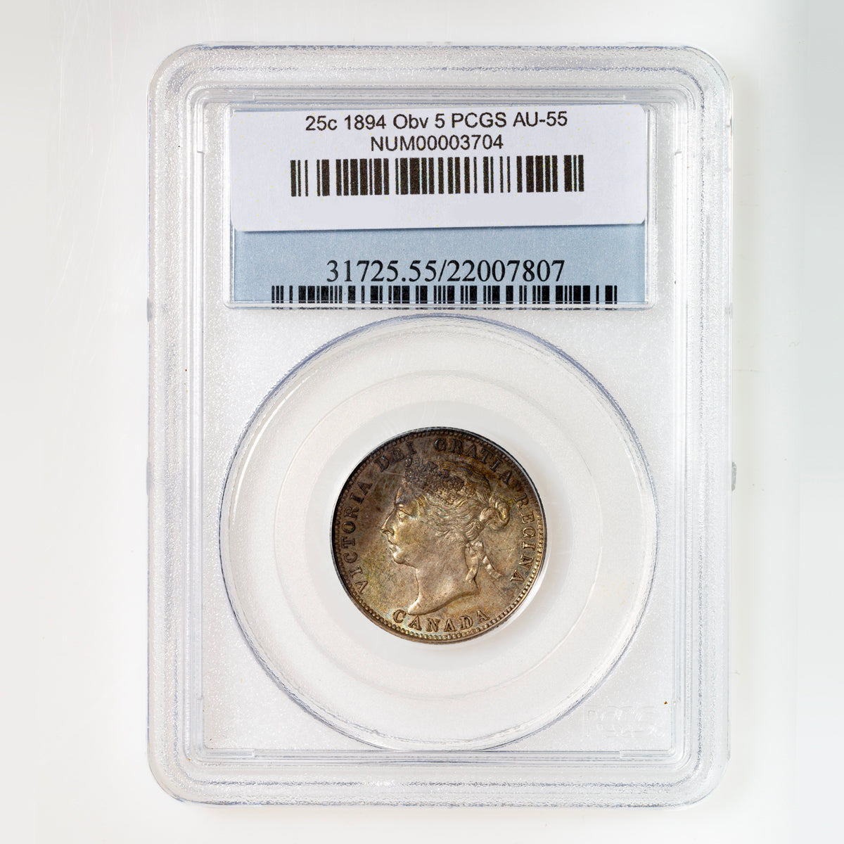 25 Cent 1894 Obv 5 PCGS AU-55