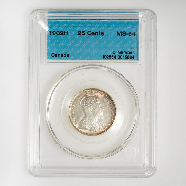 25 Cent 1902H CCCS MS-64