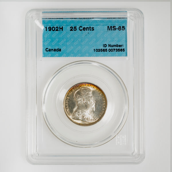 25 Cent 1902H CCCS MS-65
