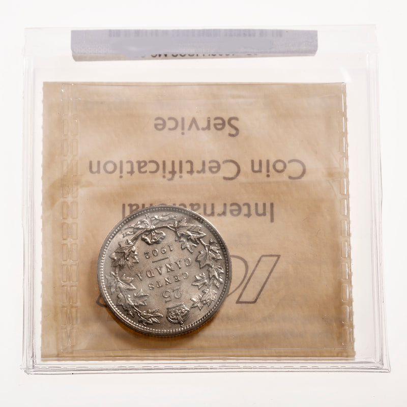 25 Cent 1902H ICCS MS-65