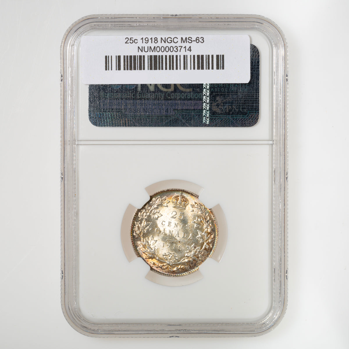 25 Cent 1918 NGC MS-63