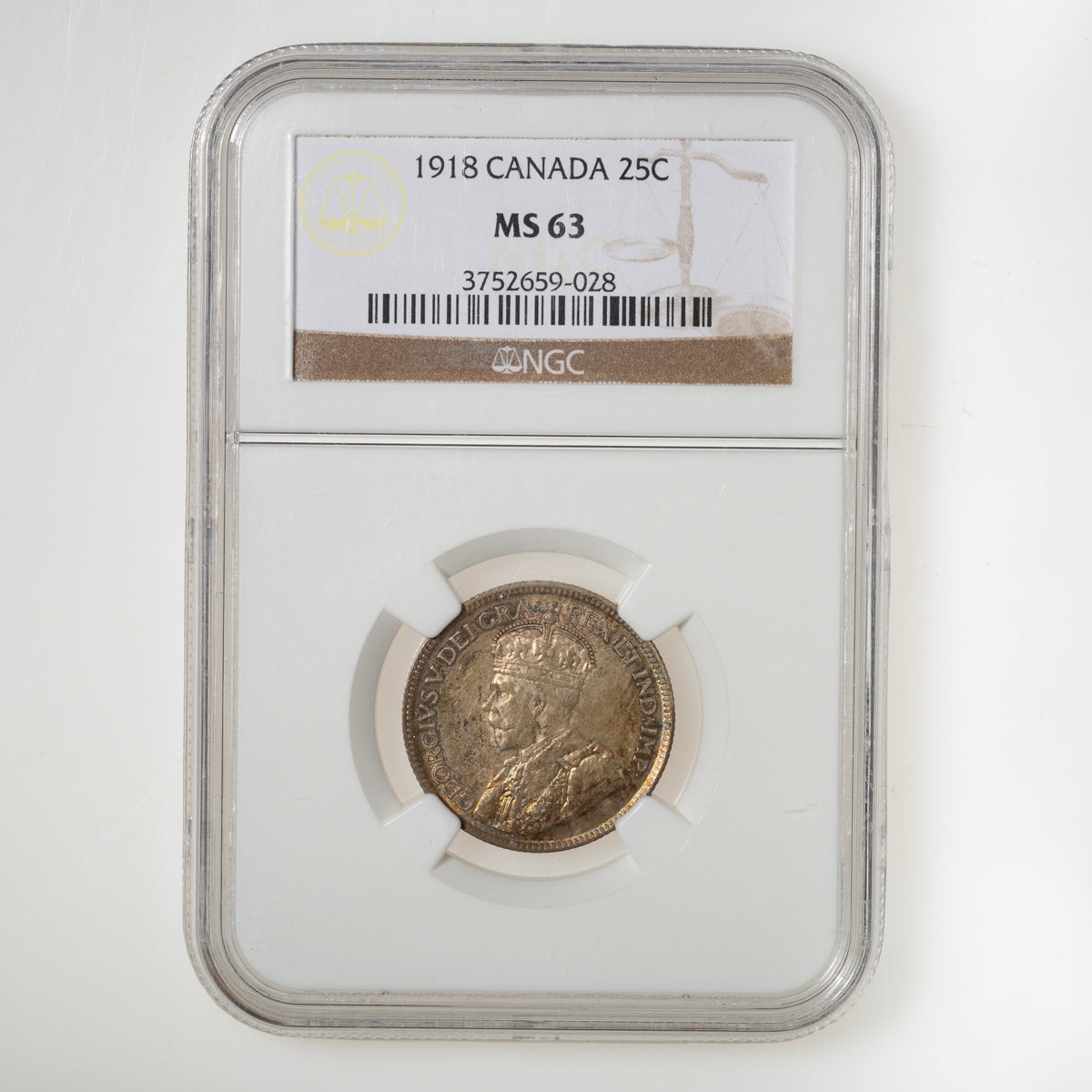 25 Cent 1918 NGC MS-63