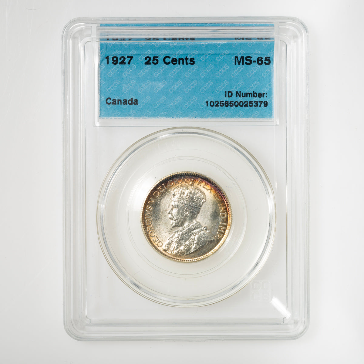 25 Cent 1927 CCCS MS-65