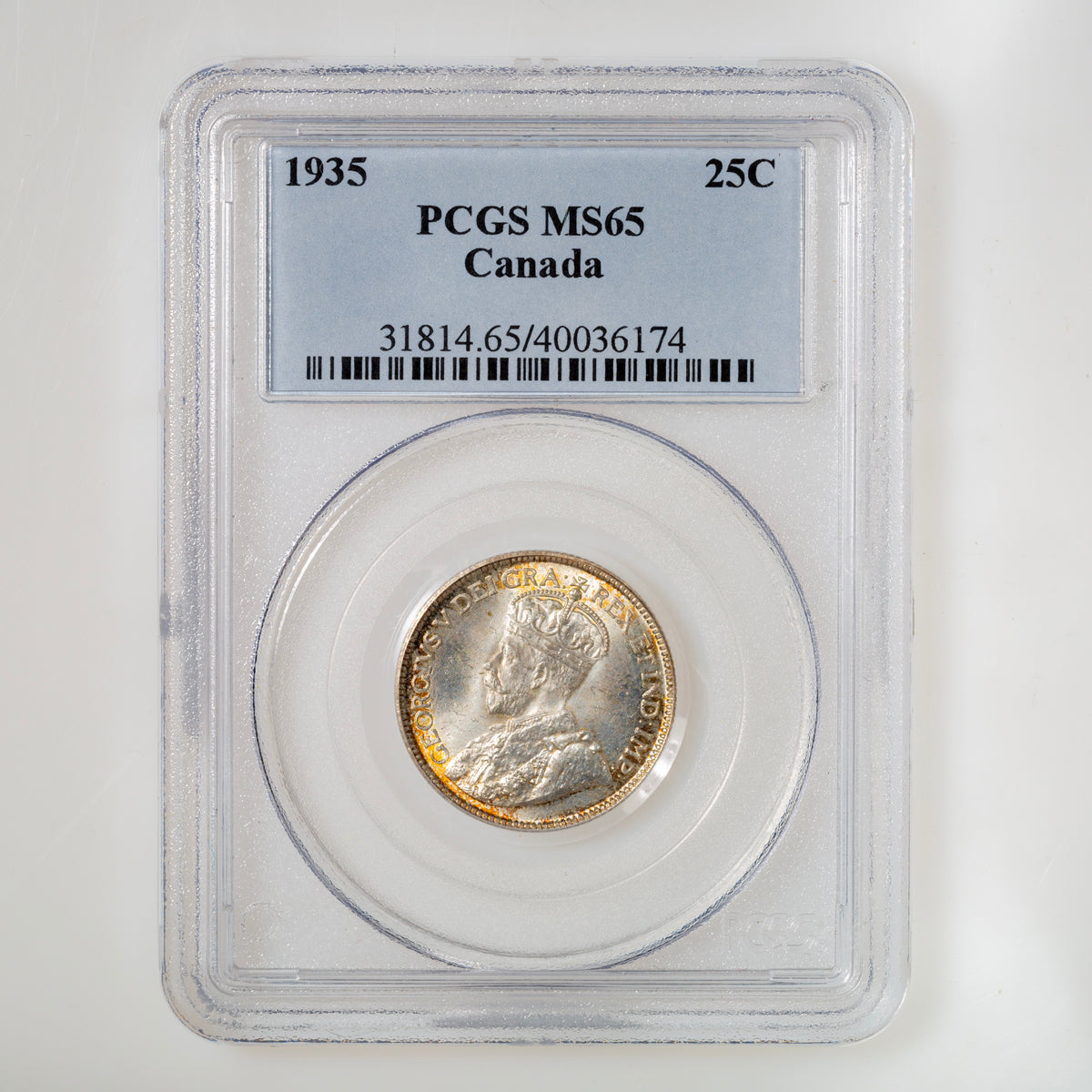 25 Cent 1935 PCGS MS-65